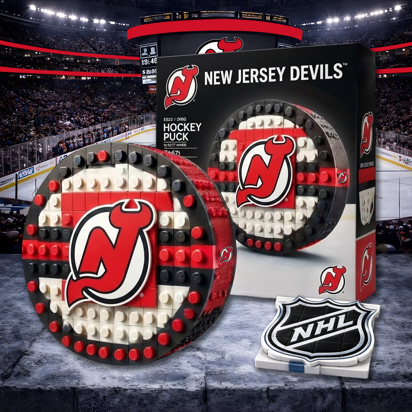NJD X NHL Hockey Game Building Blocks NHT NAK