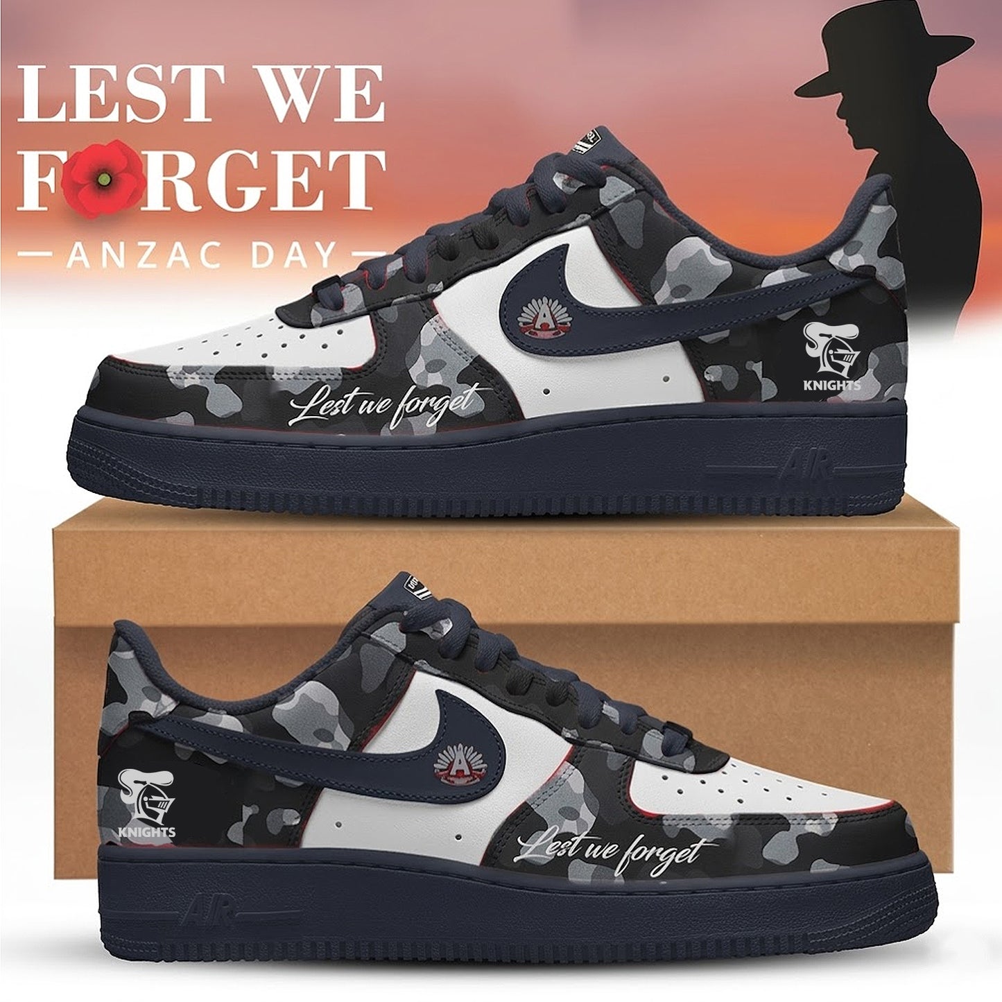 NK x NRL 2026 Anzac Day AF1 Sneakers DDT TTTZ
