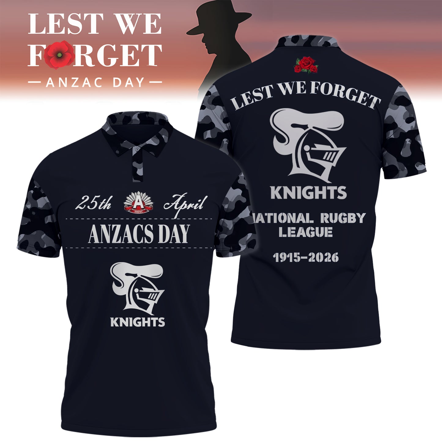 NK x NRL 2026 Anzac Day Polo Shirt DDT TTTZ