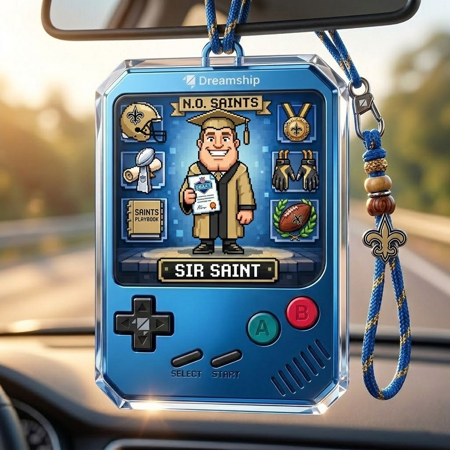 NO X Classic NFL Football Team Name Car Ornaments NAK NHT