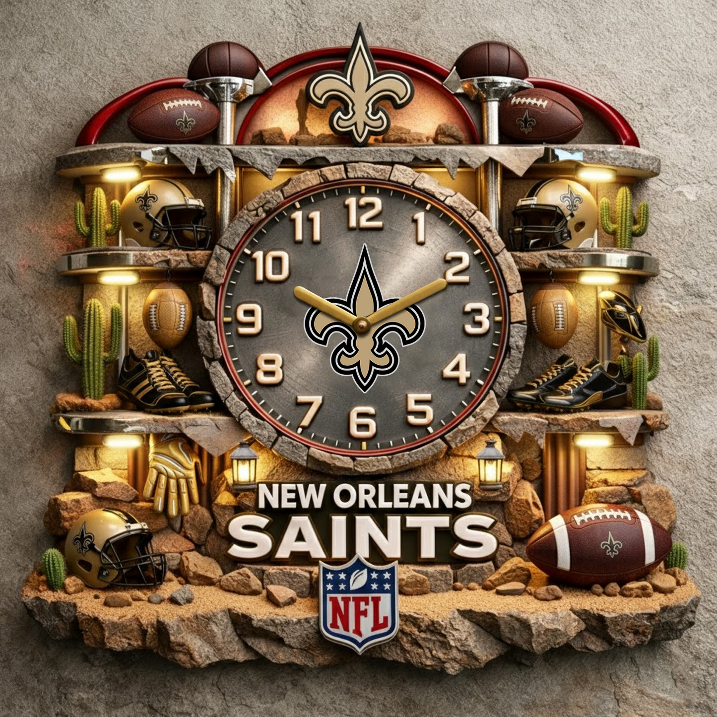 NO X NFL Master Arena Clock NAK NHT