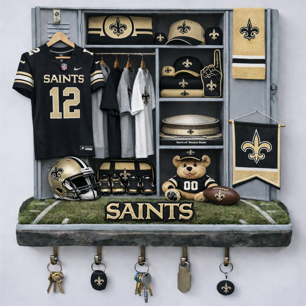 NOS x NFL Changing Room Personalized 3D Visual Effect Acrylic Key Holder DDT NTL
