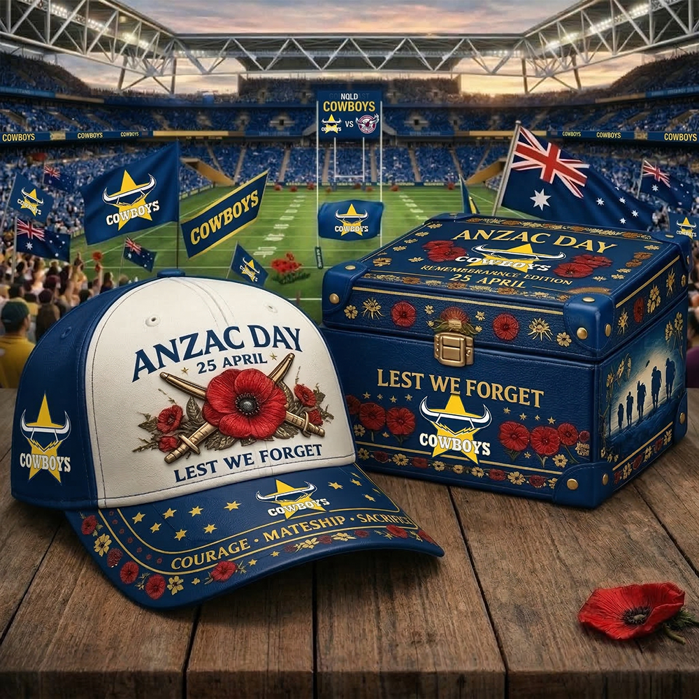 NQC_NRL ANZAC Day Heritage Edition - Limited Lest We Forget Team Cap Set NAK TTT