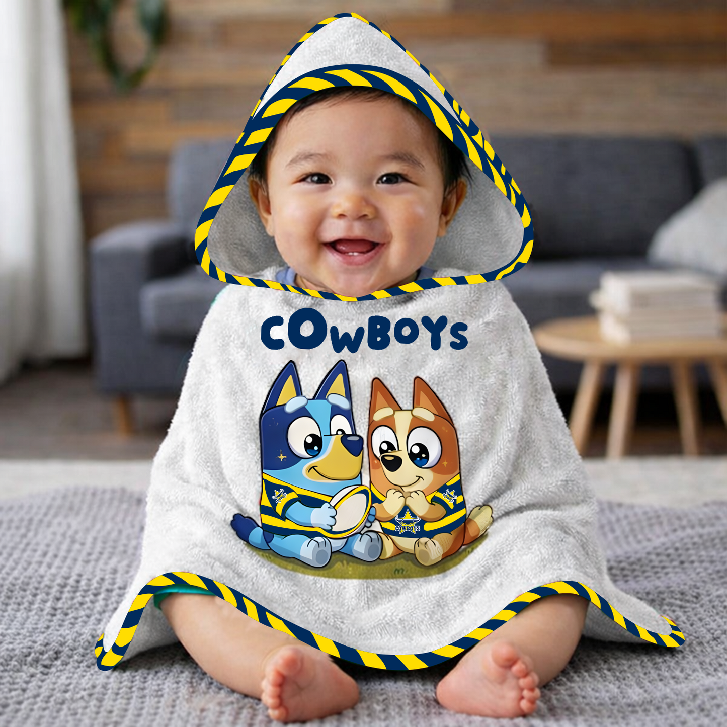 NQL x NRL Cute Baby Bath Hooded Towel NAK NHT