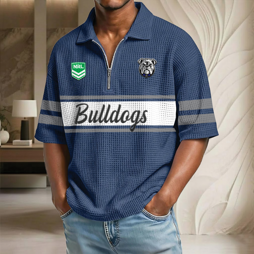 NRL x CBB Waffle Half-Zip Polo Shirt HLP HLPHUONG