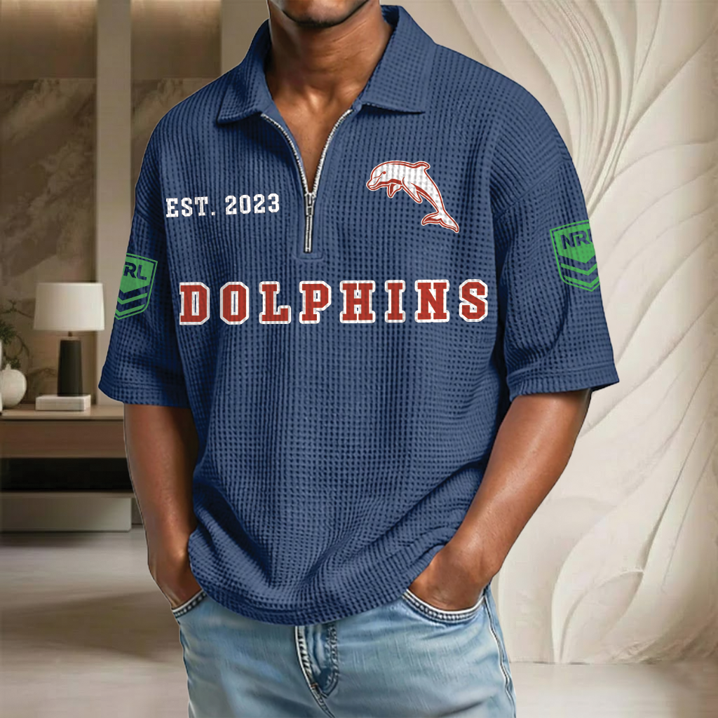 NRL x DO EST Waffle Half-Zip Polo Shirt HLP HLPHUONG