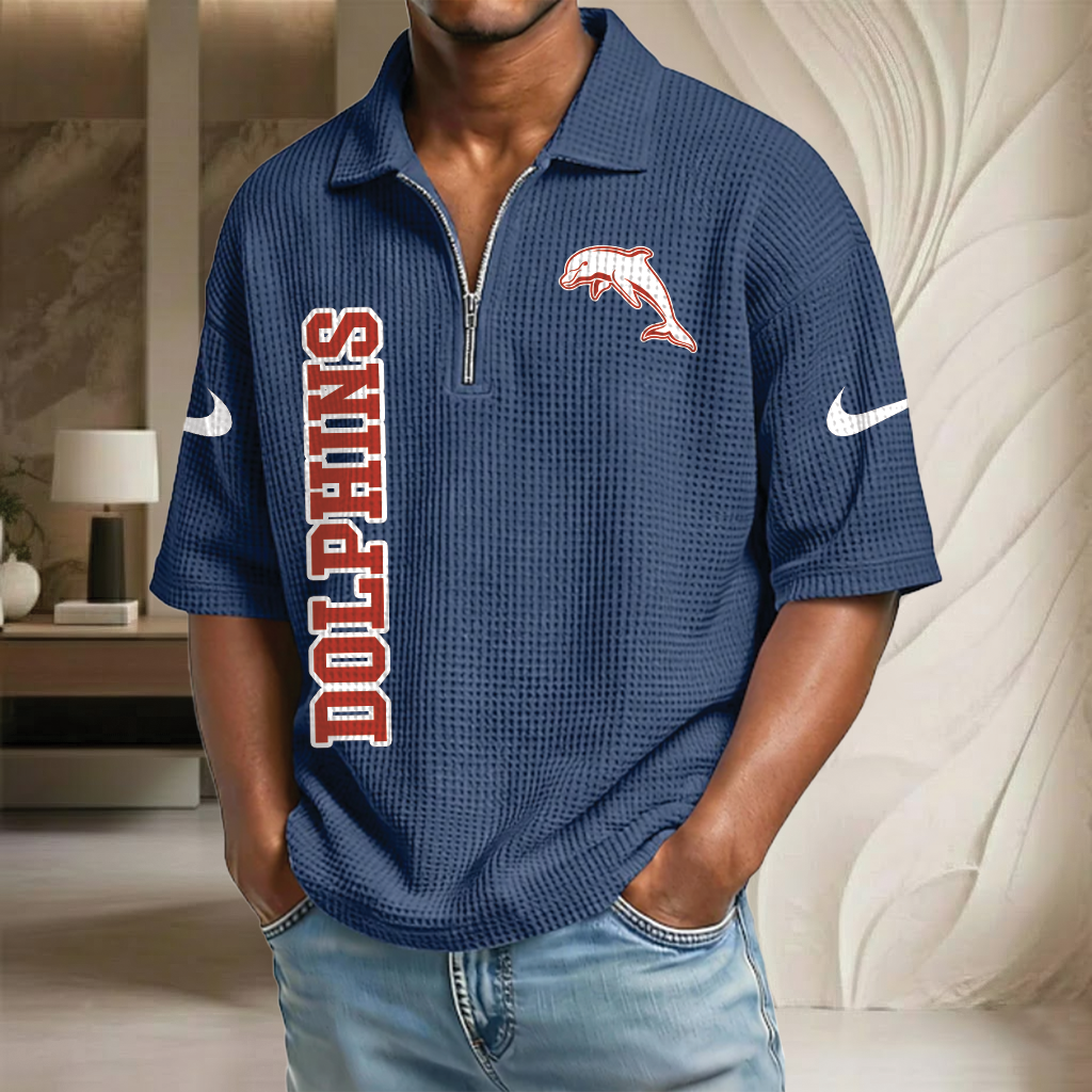 NRL x DO Waffle Half-Zip Polo Shirt HLP HLPHUONG