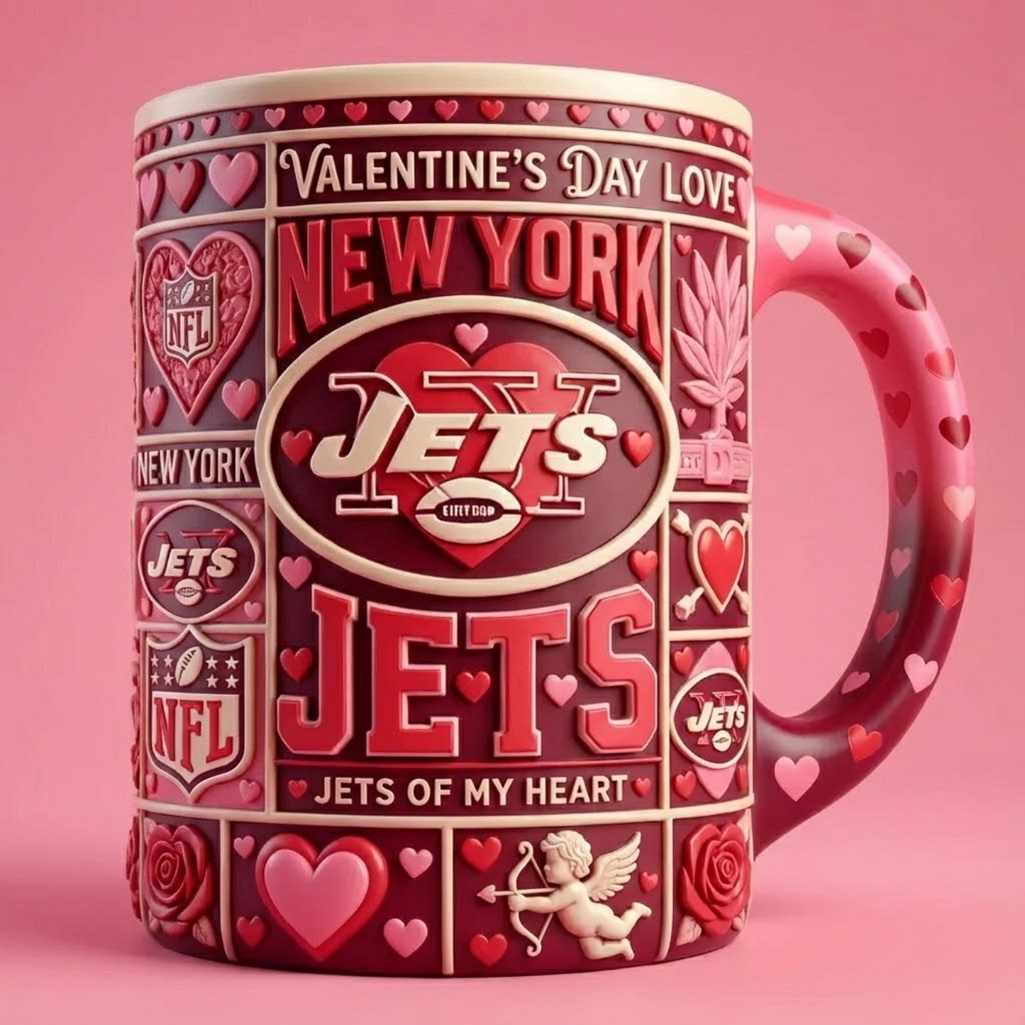 NYJ X NFL Love Season Mug - Valentine 2026 NAK NHT