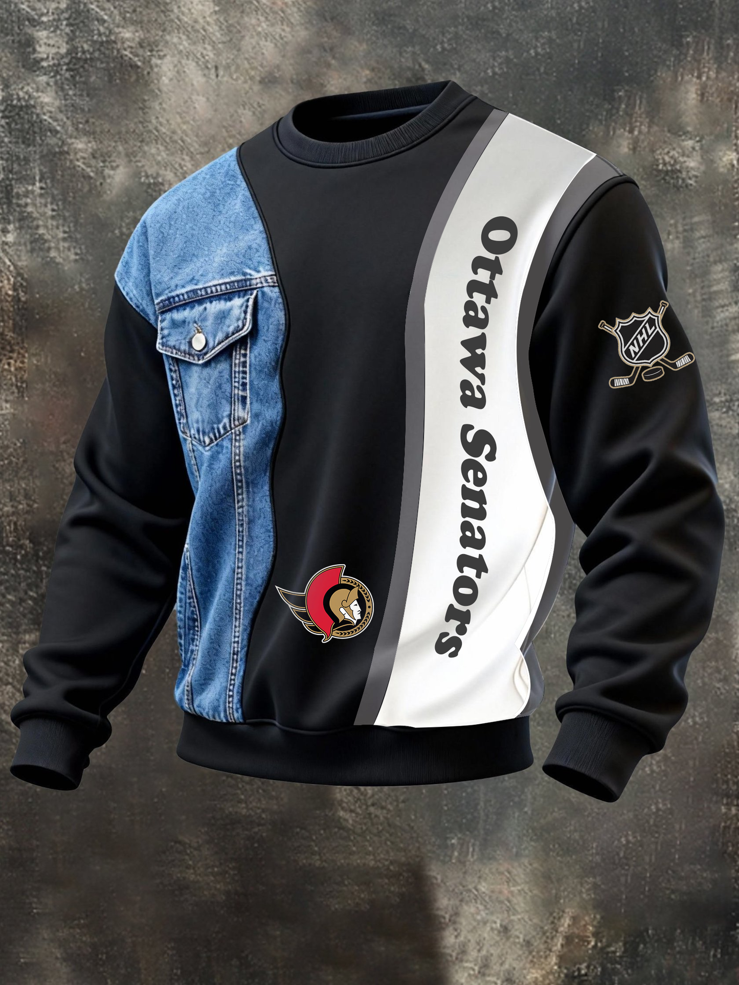 OS x NHL Denim & Sporty Hybrid Jacket Line NAK CTKT