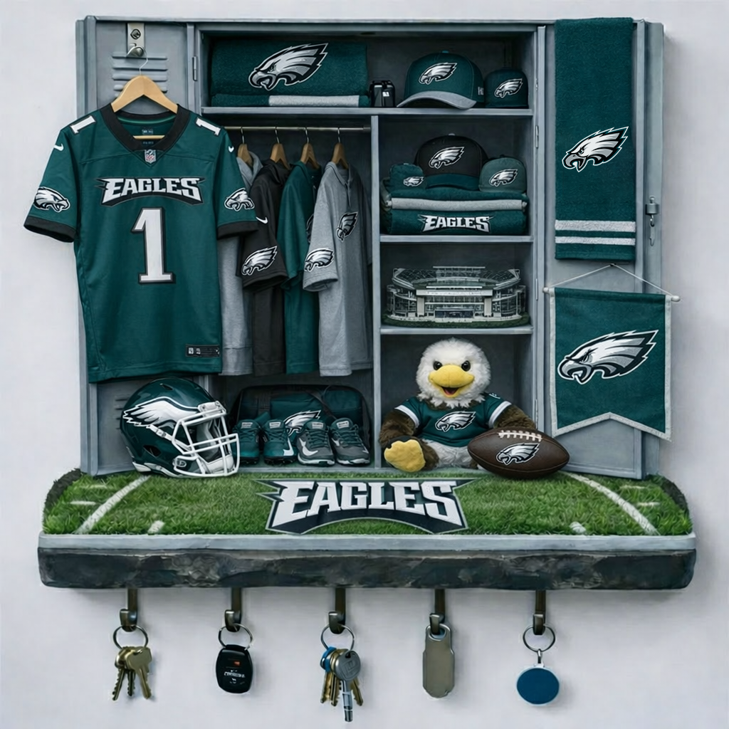 PE x NFL Changing Room Personalized 3D Visual Effect Acrylic Key Holder DDT NTL