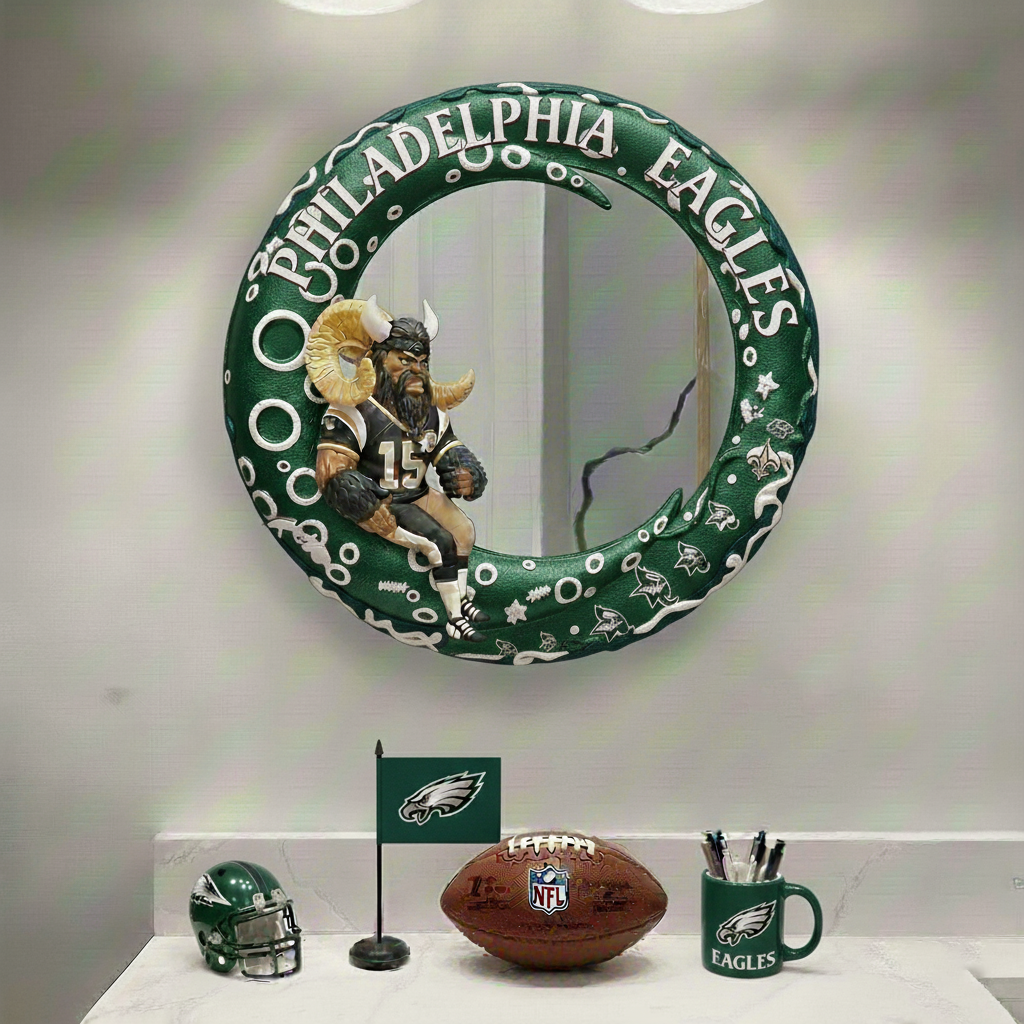 PE x NFL Moonlit Custom Shaped Mirror - Personalized Gifts NAK CTKT