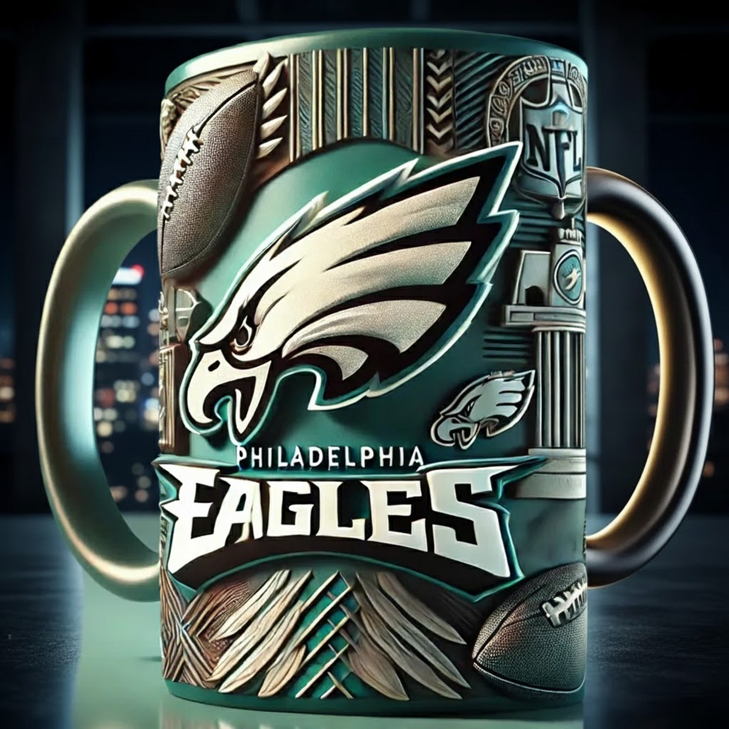 PHI X NFL football team Mug Series- Limited Edition Collectible NAK NHT
