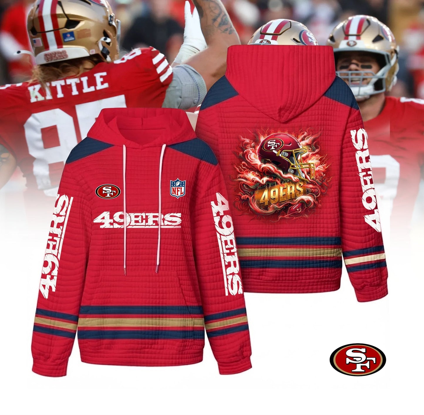 Premium NFL X 49 Royals Game-Day Waffle Hoodie NDT VHM