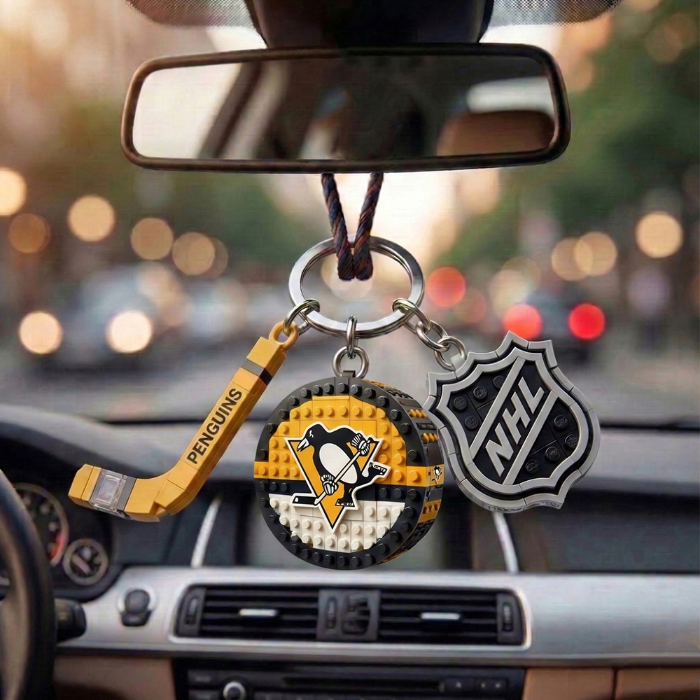 PP x NHL Building Blocks Hockey Puck Car Mirror Hanging NAK TTT