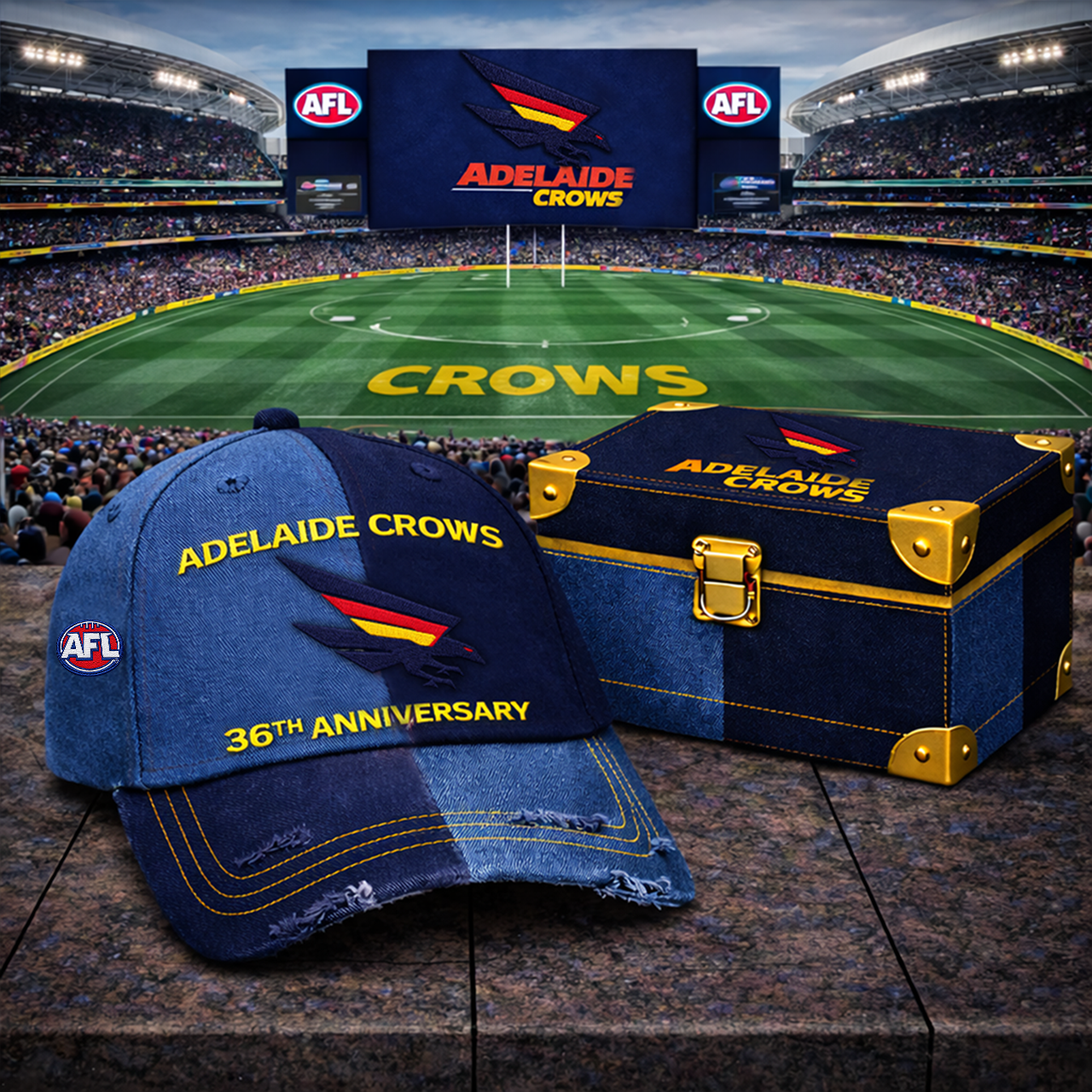Premium AFL AC Anniversary Vintage Two-Tone Distressed Cap V11 NMD TTV