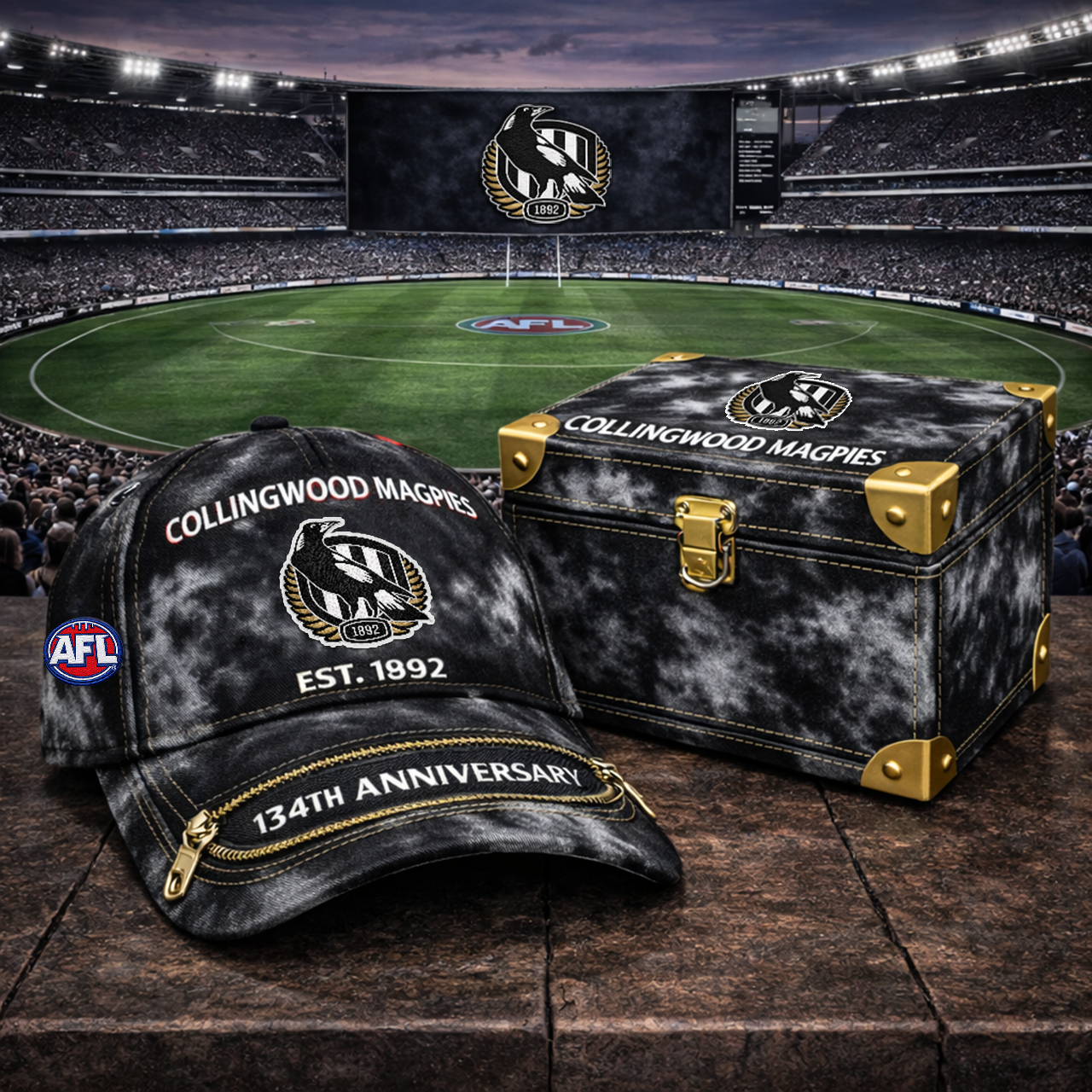 Premium AFL CM Anniversary Tie-Dye Heritage Zipper Cap V9 NMD TTV