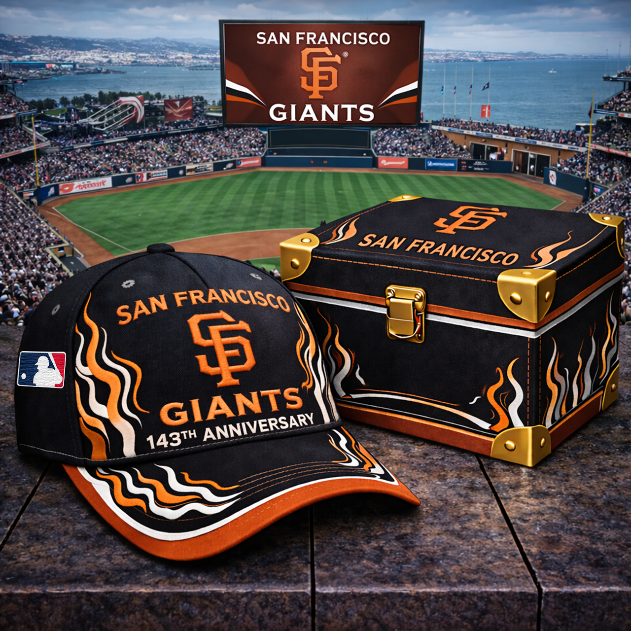 Premium MLB SFG Anniversary Flame Edition Cap V8 NMD TTV