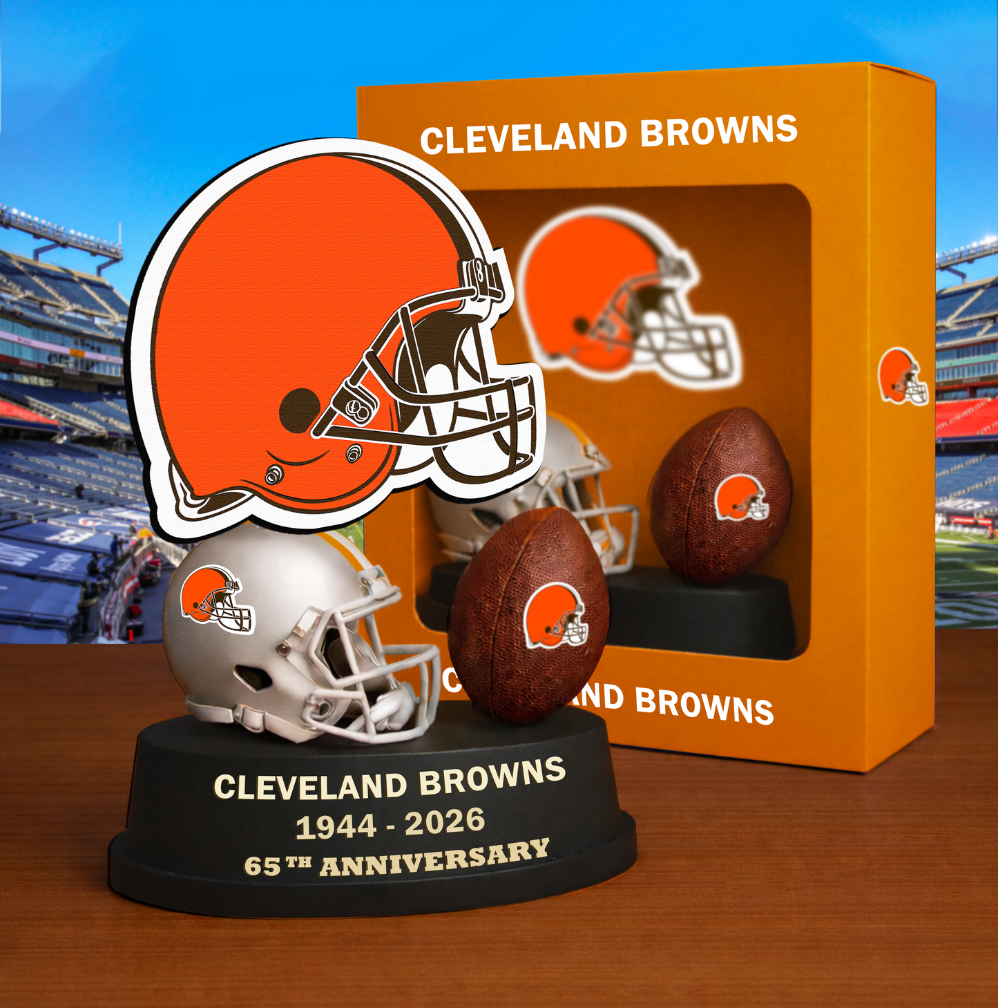 PREMIUM NFL X CLE Helmet & Ball Showcase NAK VHM 280226