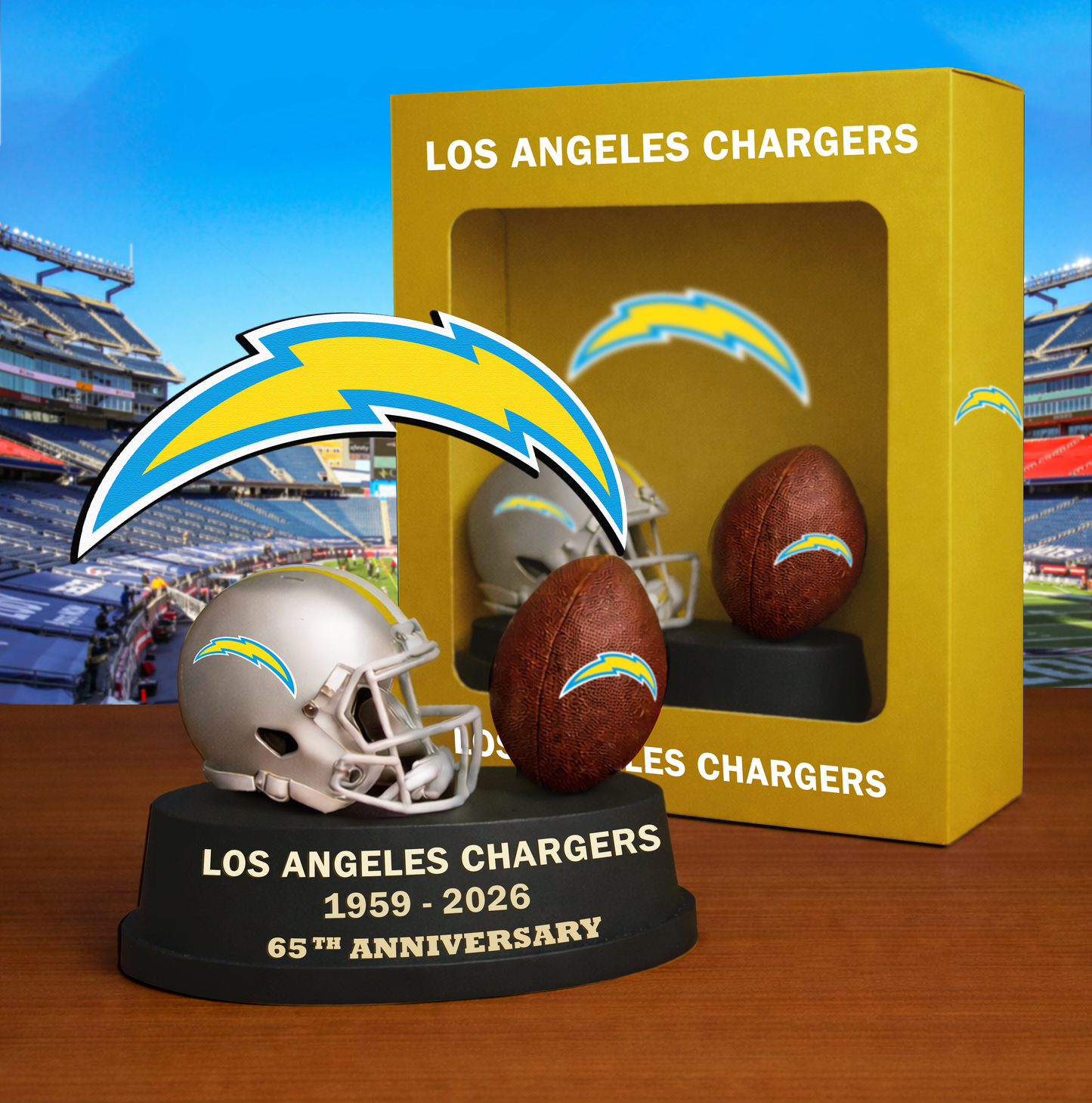 PREMIUM NFL X LAC Helmet & Ball Showcase NAK VHM 280226