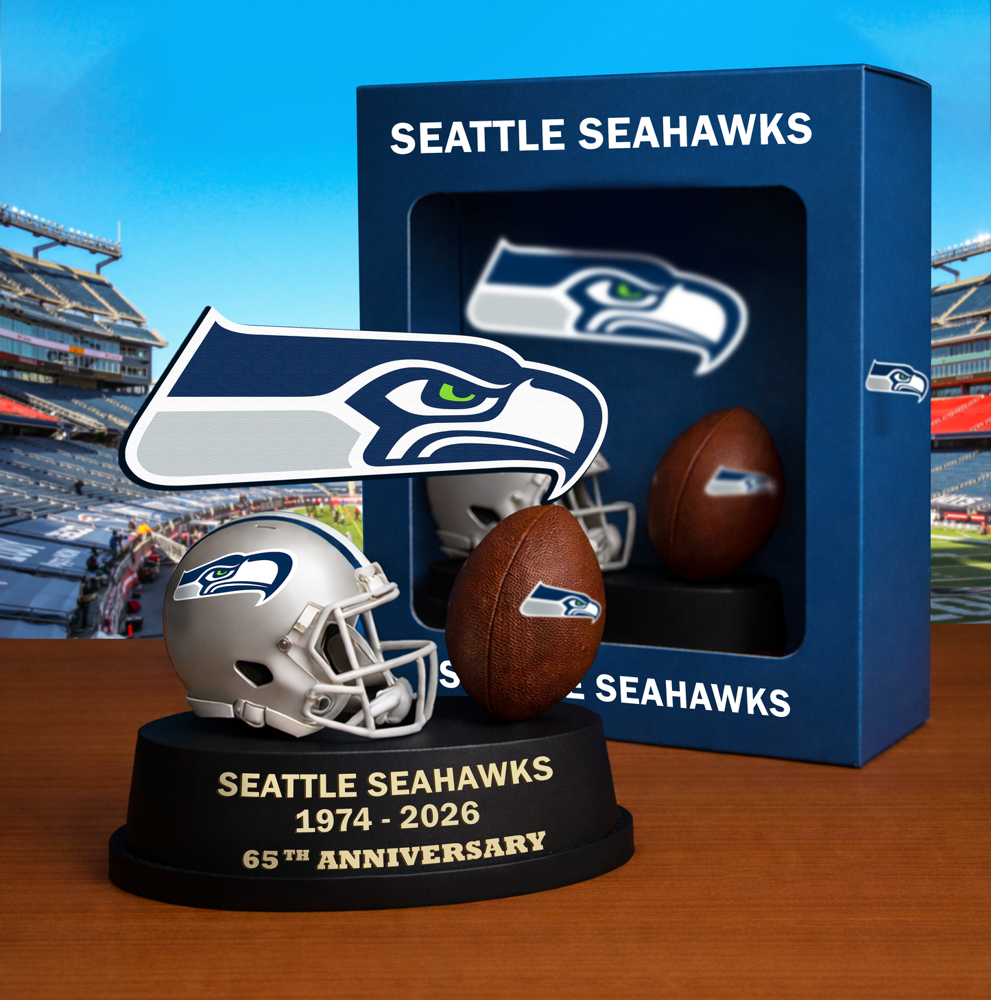 PREMIUM NFL X SS Helmet & Ball Showcase NAK VHM 280226