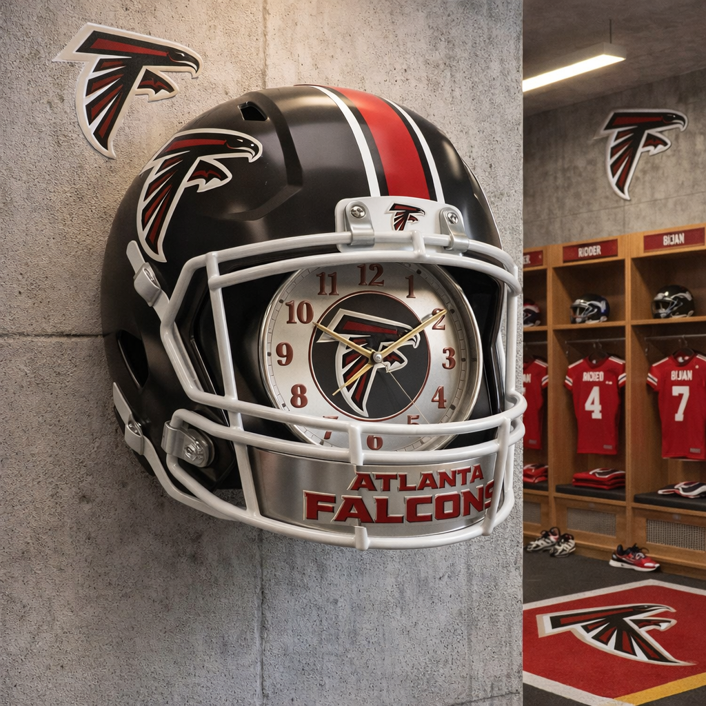 Premium NFL ATL Helmet Wall Clock V2 NMD TTV