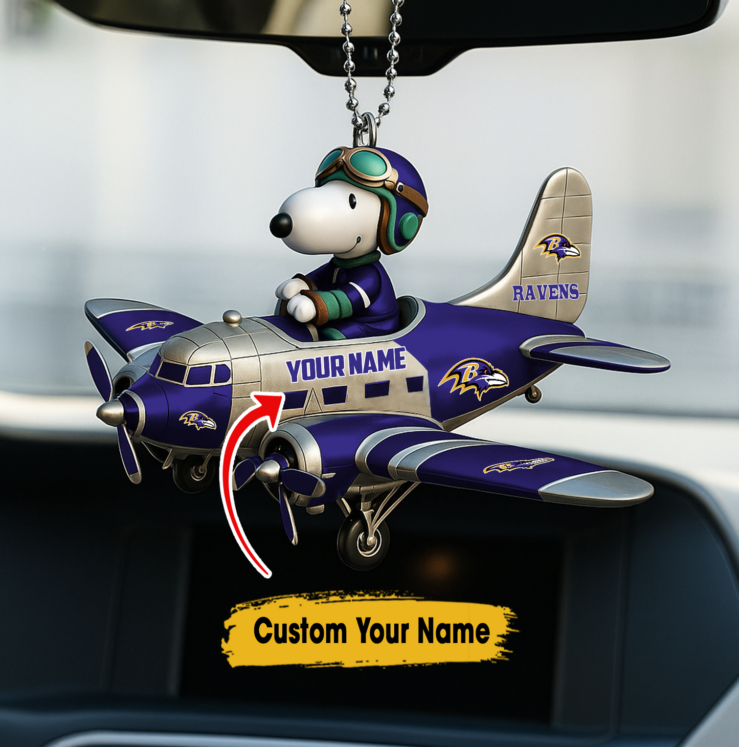 Premium NFL BR x SNP Your Name Car Ornament V2 NAK TTT
