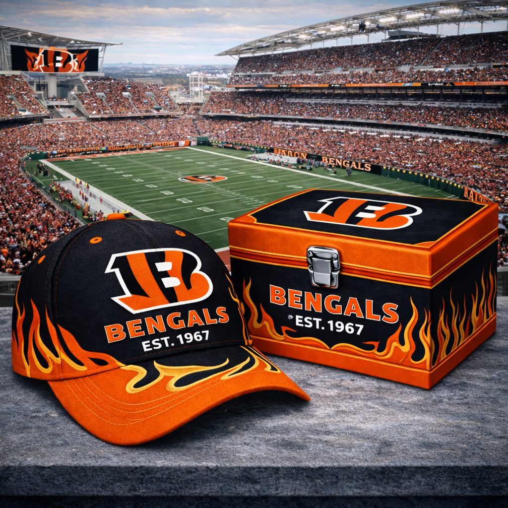 Premium NFL CIN Flame Heritage Vintage Cap V13 NMD CTKT