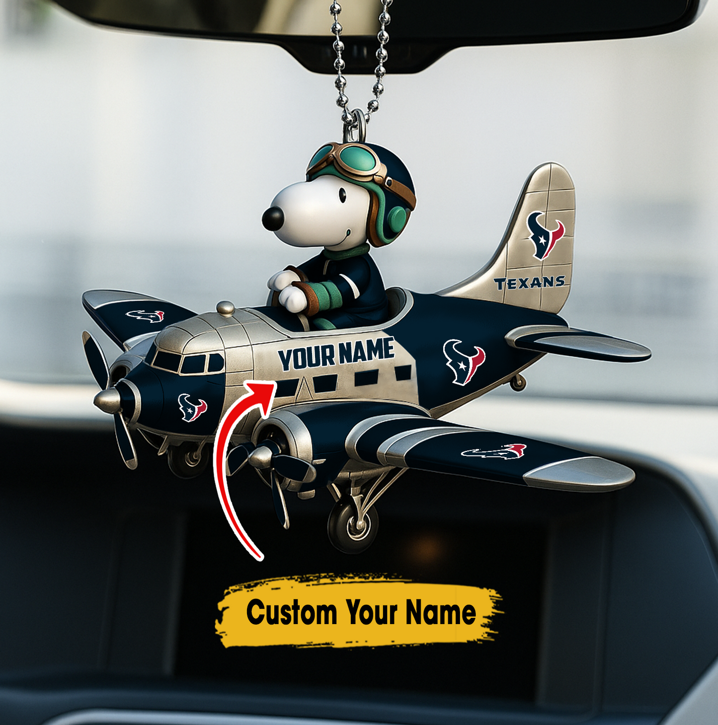 Premium NFL HT x SNP Your Name Car Ornament V2 NAK TTT