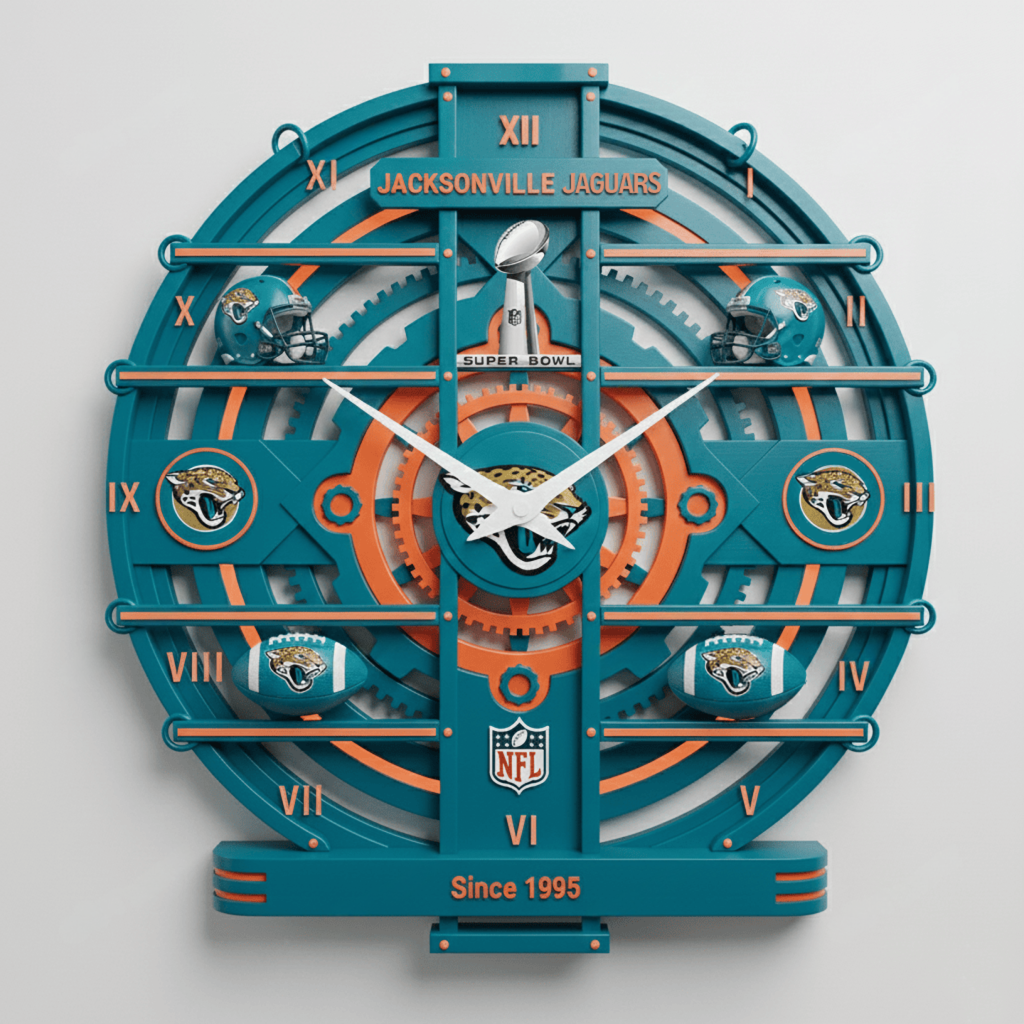 Premium NFL JAC Arcylic Wall Clock V1 NMD TTV