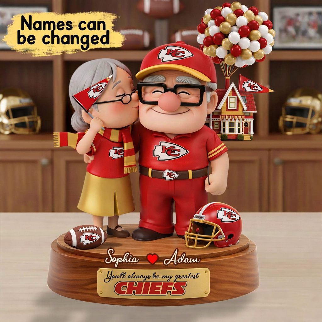 Premium NFL KCC x Ups Personalized Couple Name Acrylic Plaque V1 NMD CTKT