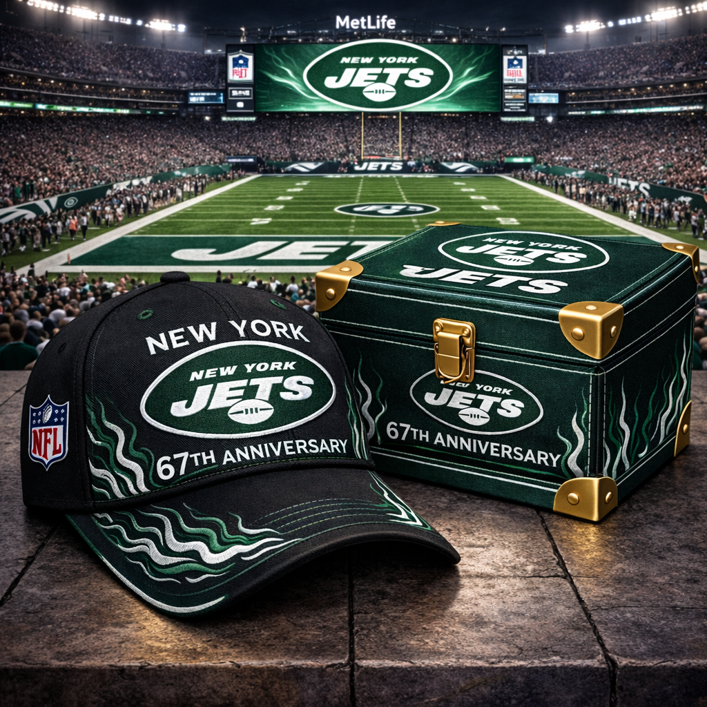 Premium NFL NYJ Anniversary Flame Edition Cap V8 NMD CTKT
