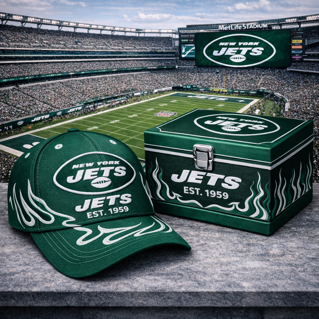Premium NFL NYJ Flame Heritage Vintage Cap V13 NMD CTKT