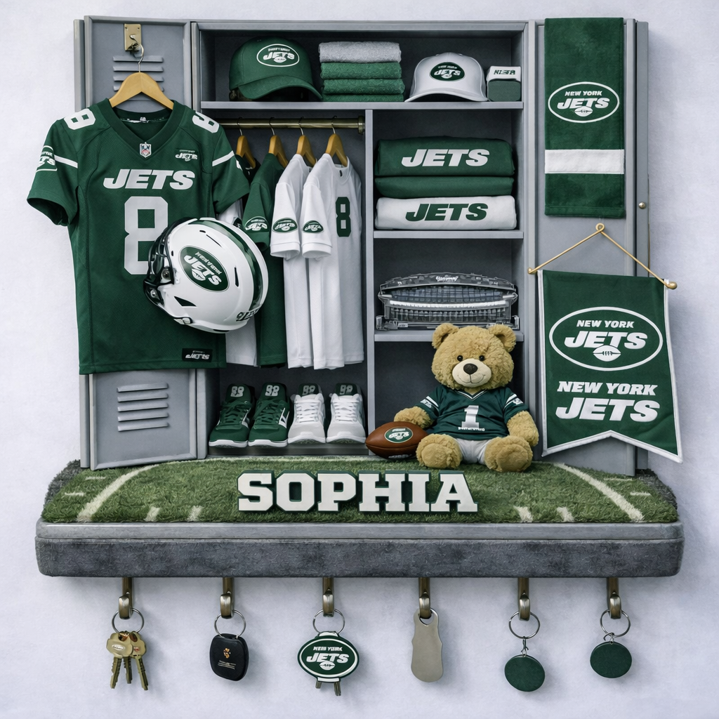 Premium NFL NYJ Locker Key Holder V2 NMD TTV
