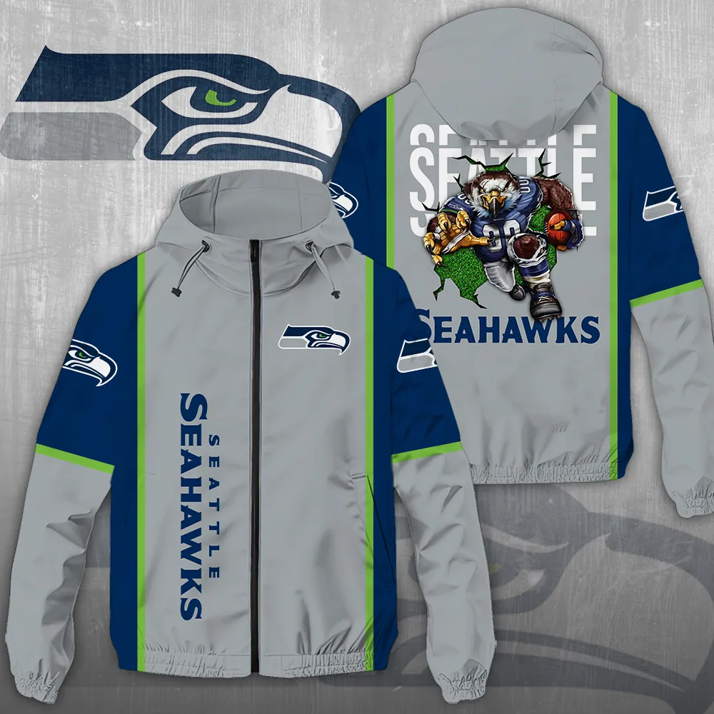 Premium NFL SEA 2025 NFC West Champions Windbreaker Jacket V1 NMD 070125 TTV 1