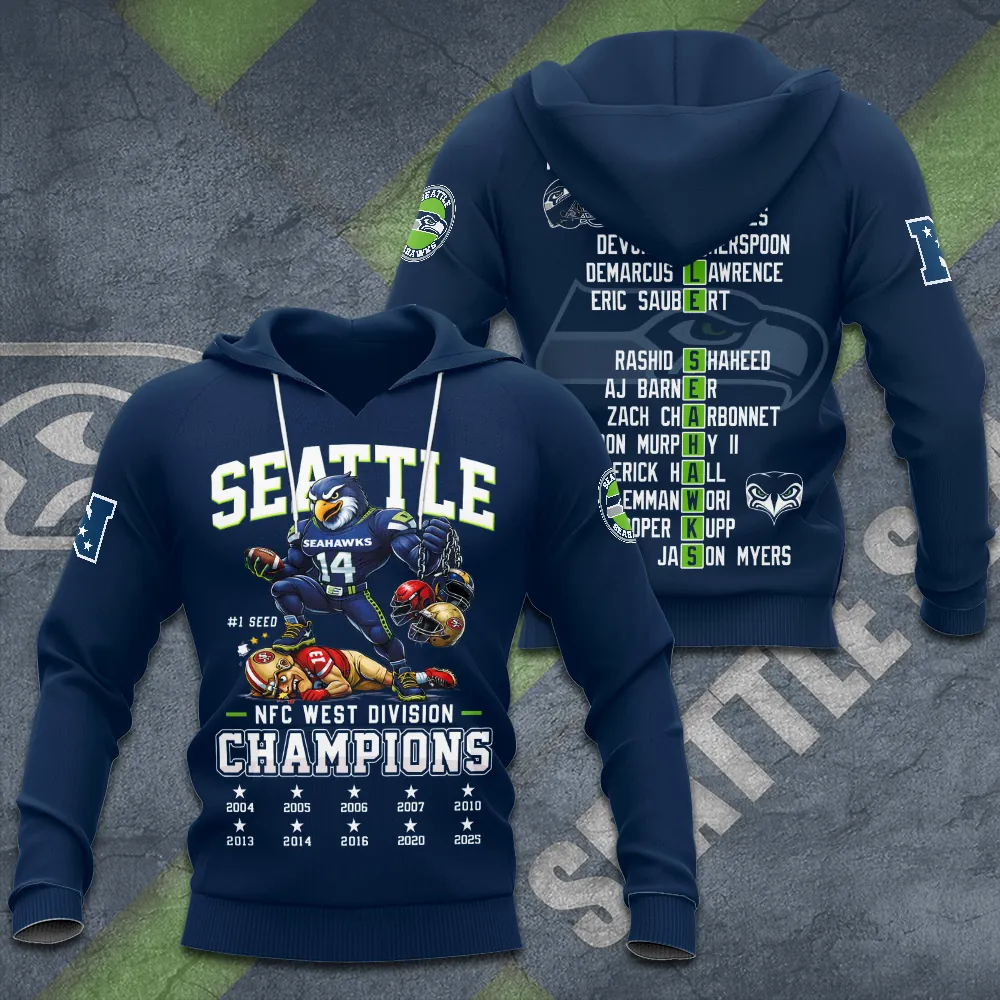 Premium NFL SEA 2025 NFC West Champions Shirt V11 NMD 070125 TTV