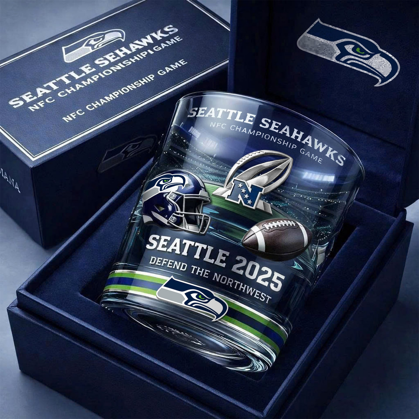 Premium NFL SEA Champions DRINKING GLASS V1 NMD TTV