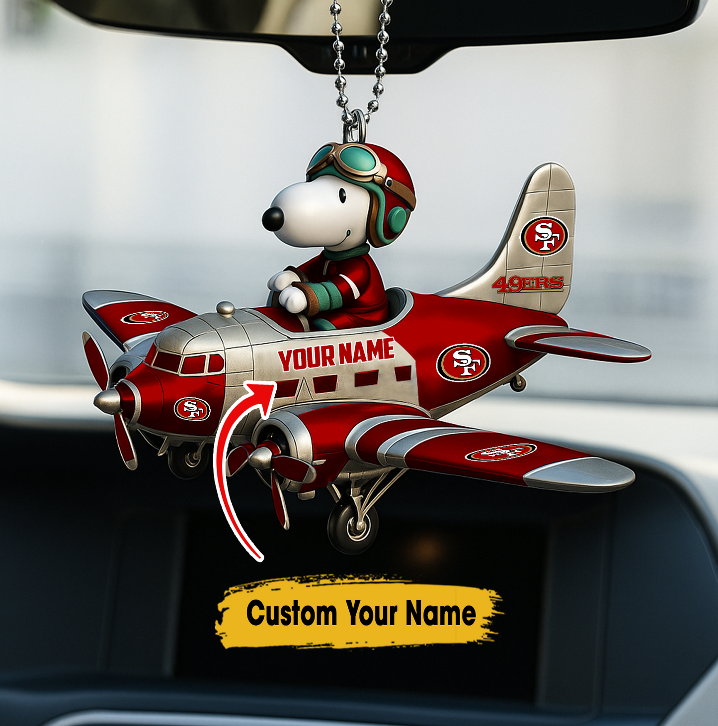 Premium NFL SF49 x SNP Your Name Car Ornament V2 NAK TTT
