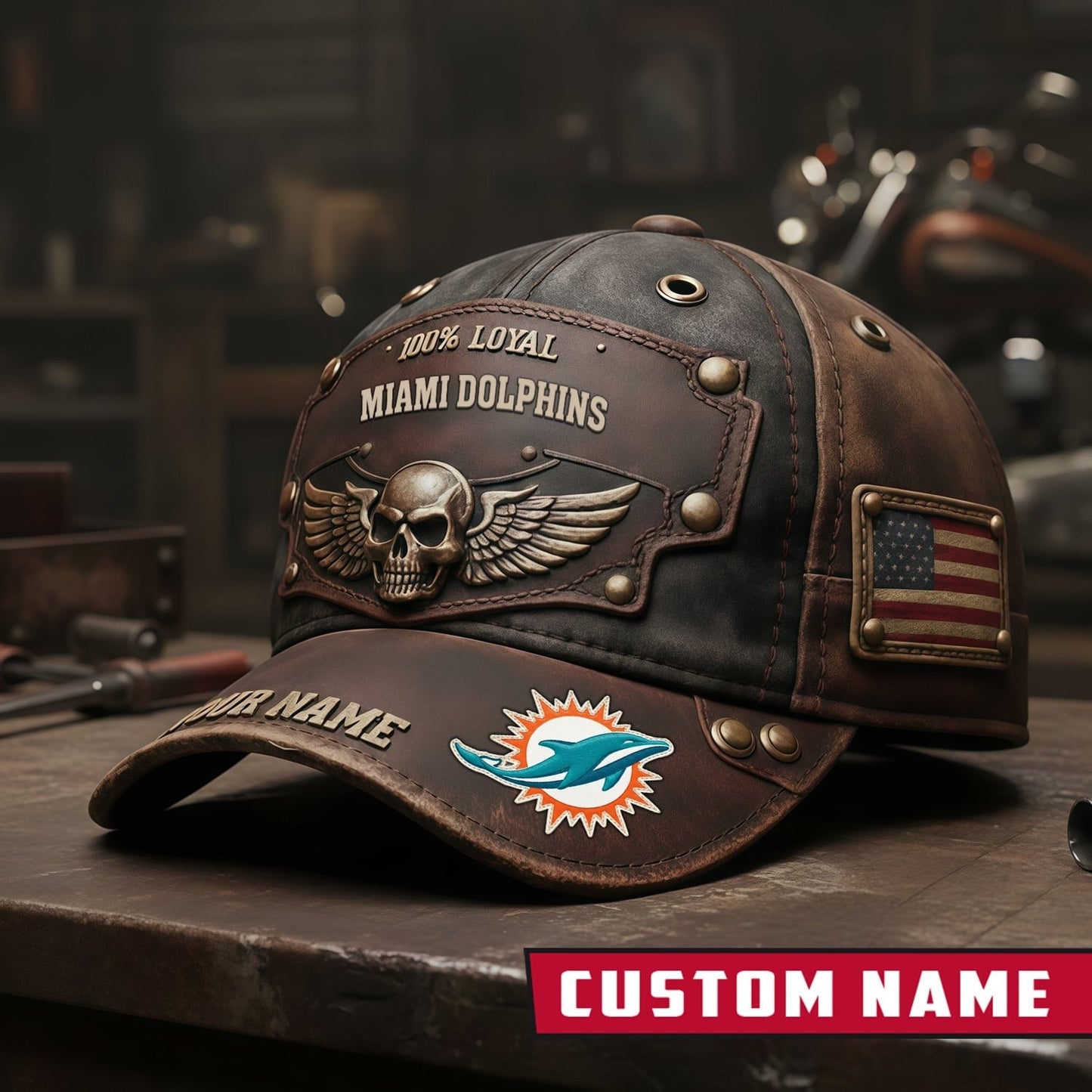 Premium NFL X MIA Harley-Davi Vintage Cap NDT NHM