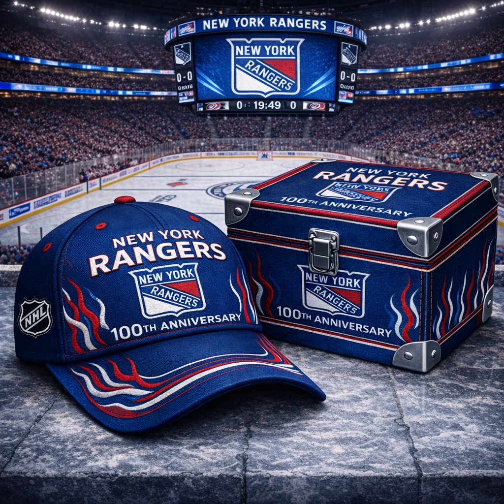 Premium NHL NYR Anniversary Flame Edition Cap V8 NMD CTKT