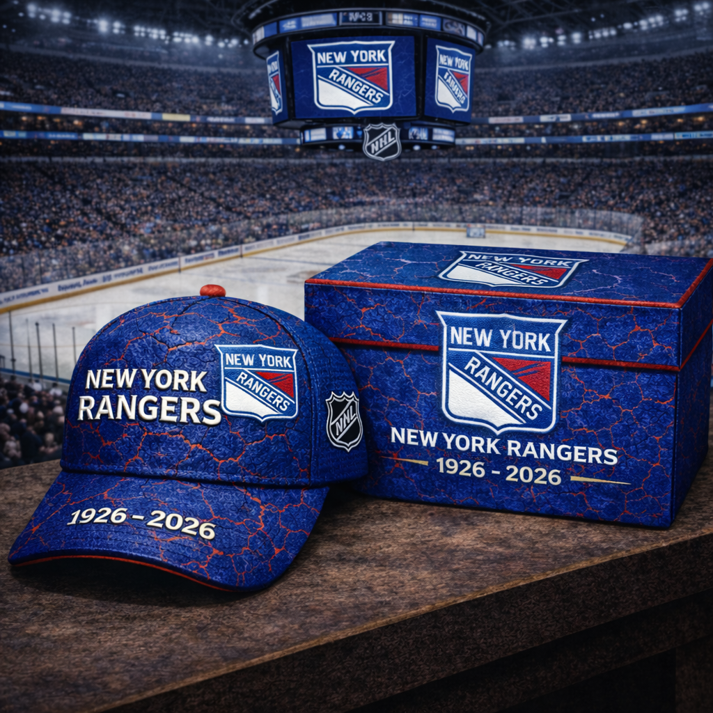 Premium NHL NYR Vintage Crackle Anniversary Hat V6 NMD CTKT