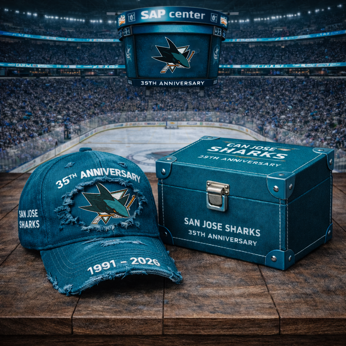 Premium NHL SJS Anniversary Vintage Hat V4 NMD NHT
