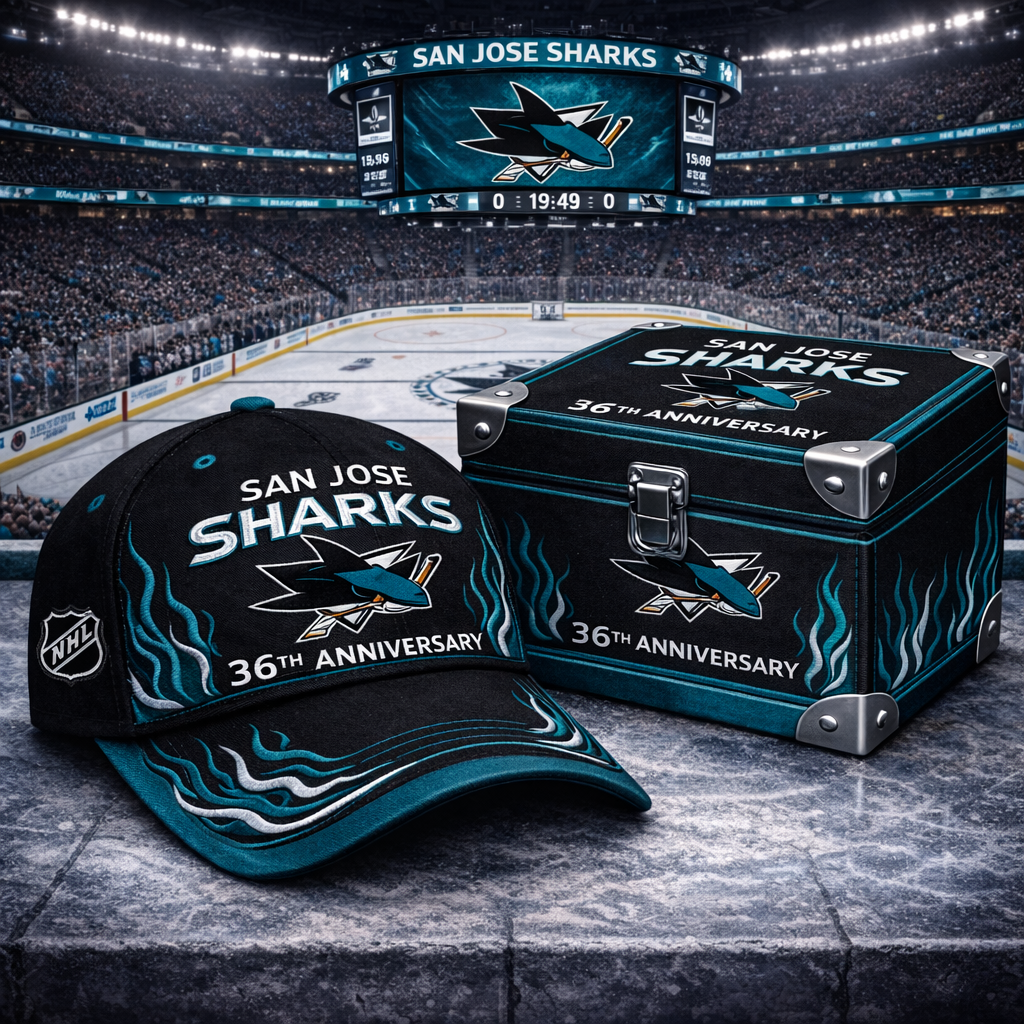 Premium NHL SJS Anniversary Flame Edition Cap V8 NMD CTKT