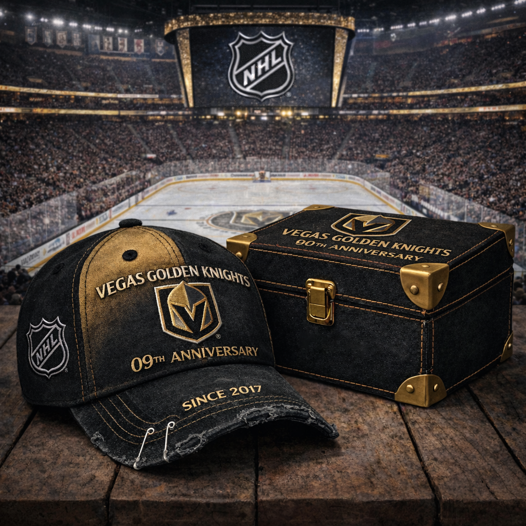 Premium NHL VGK Anniversary Vintage Crackle Hat V7 NMD CTKT