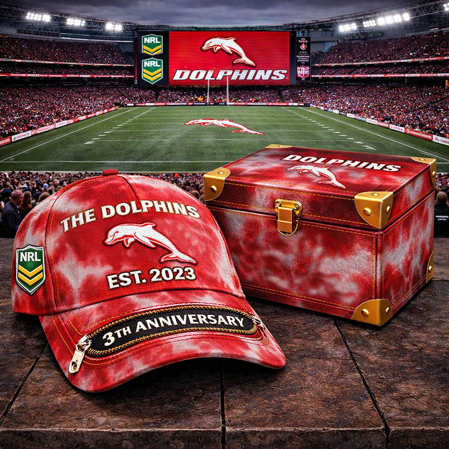Premium NRL TD Anniversary Tie-Dye Heritage Zipper Cap V9 NMD TTV