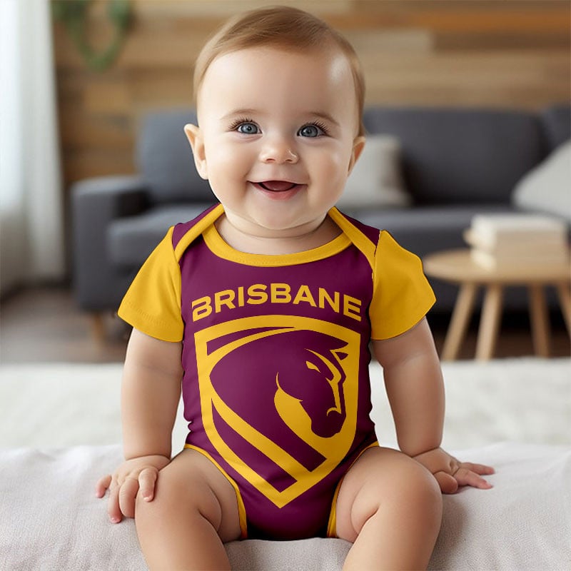 PREMIUM NRL X BB New Baby Romper Custom Name For Kids NDT LVH