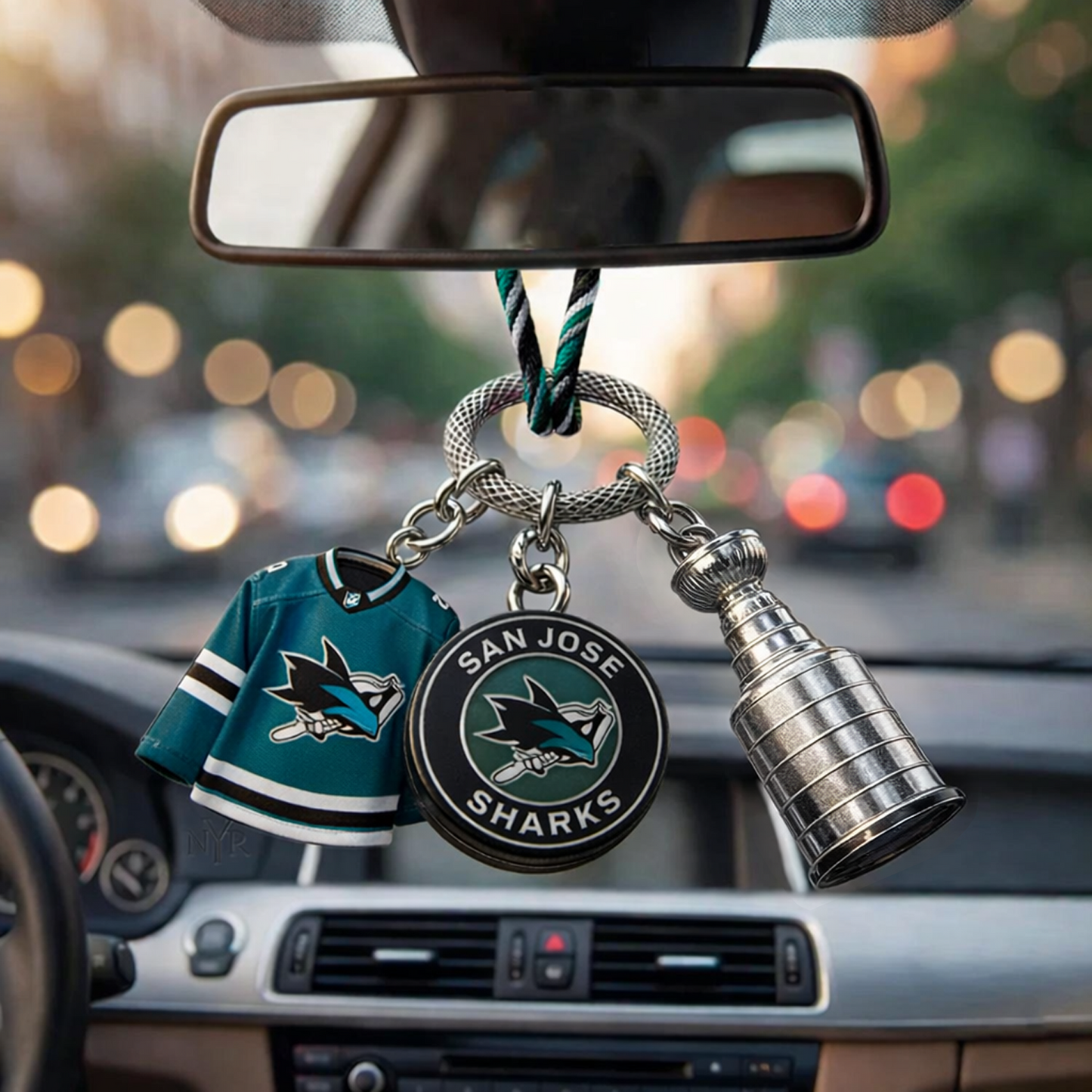 Premium SJS x NHL Custom Jersey Logo Cup Car Charm DATND TANTD 250326