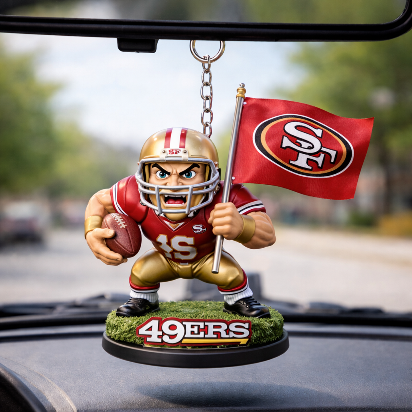 SF X NFL Football Mascot Car Hanging Ornament NAK NHT