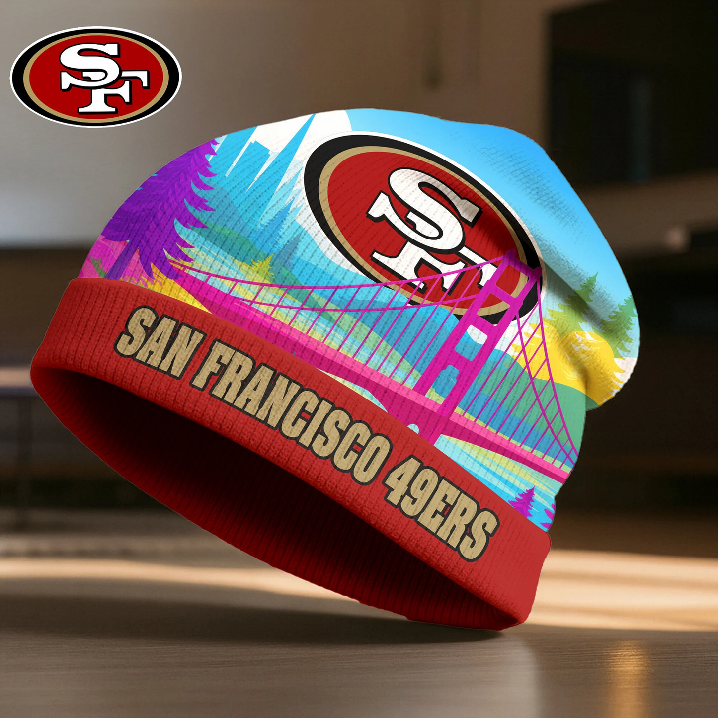 SF X NFL Premium Super Bowl LX Beanie Hat HY NAK NHT