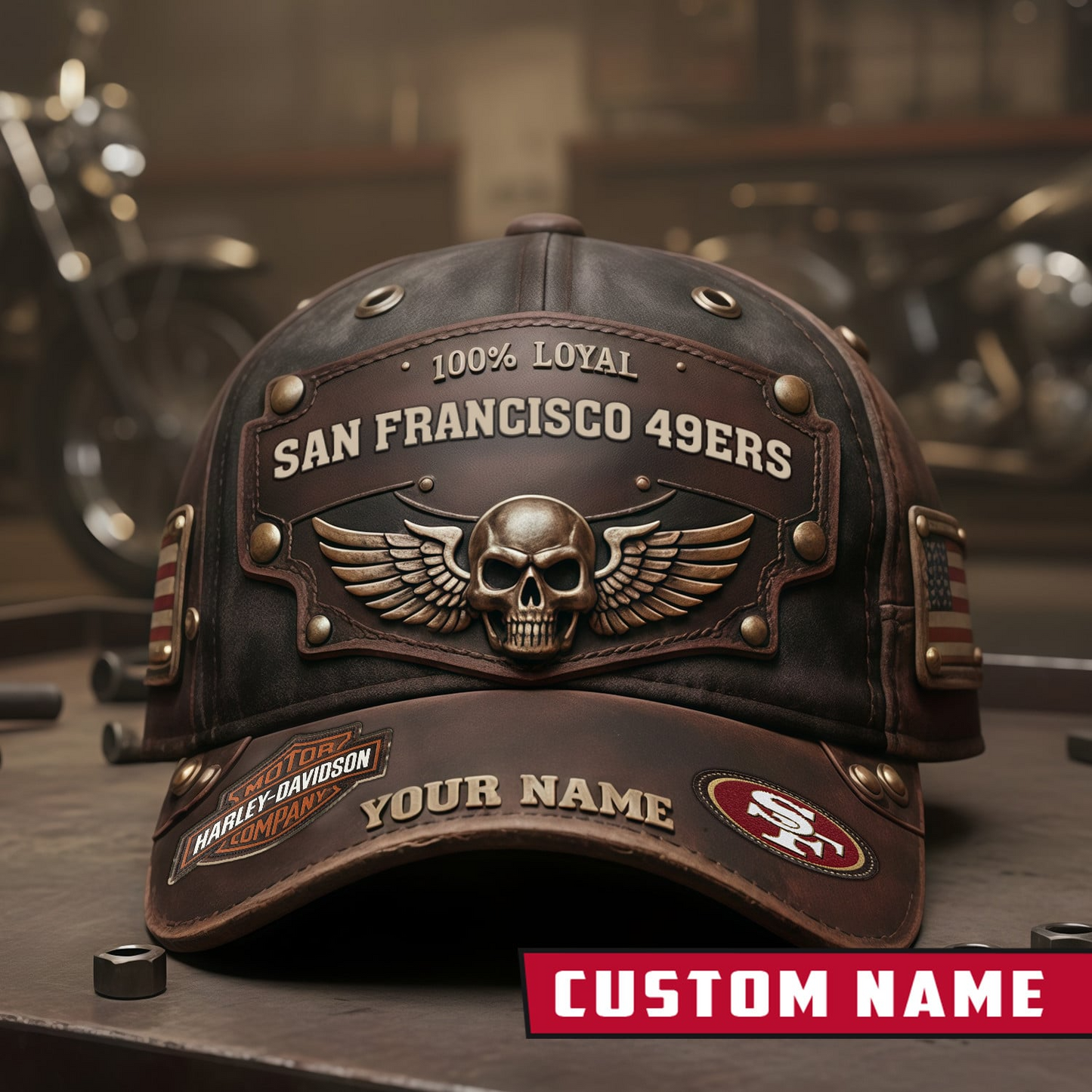 SF49 x NFL Harley-Davidson Vintage Cap NAK CTKT