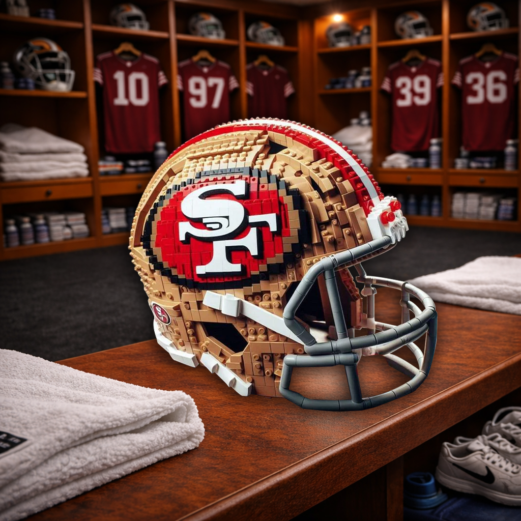 SF49 x NFL Teams Helmets Armed With Lego-Like Blocks DDT CTND